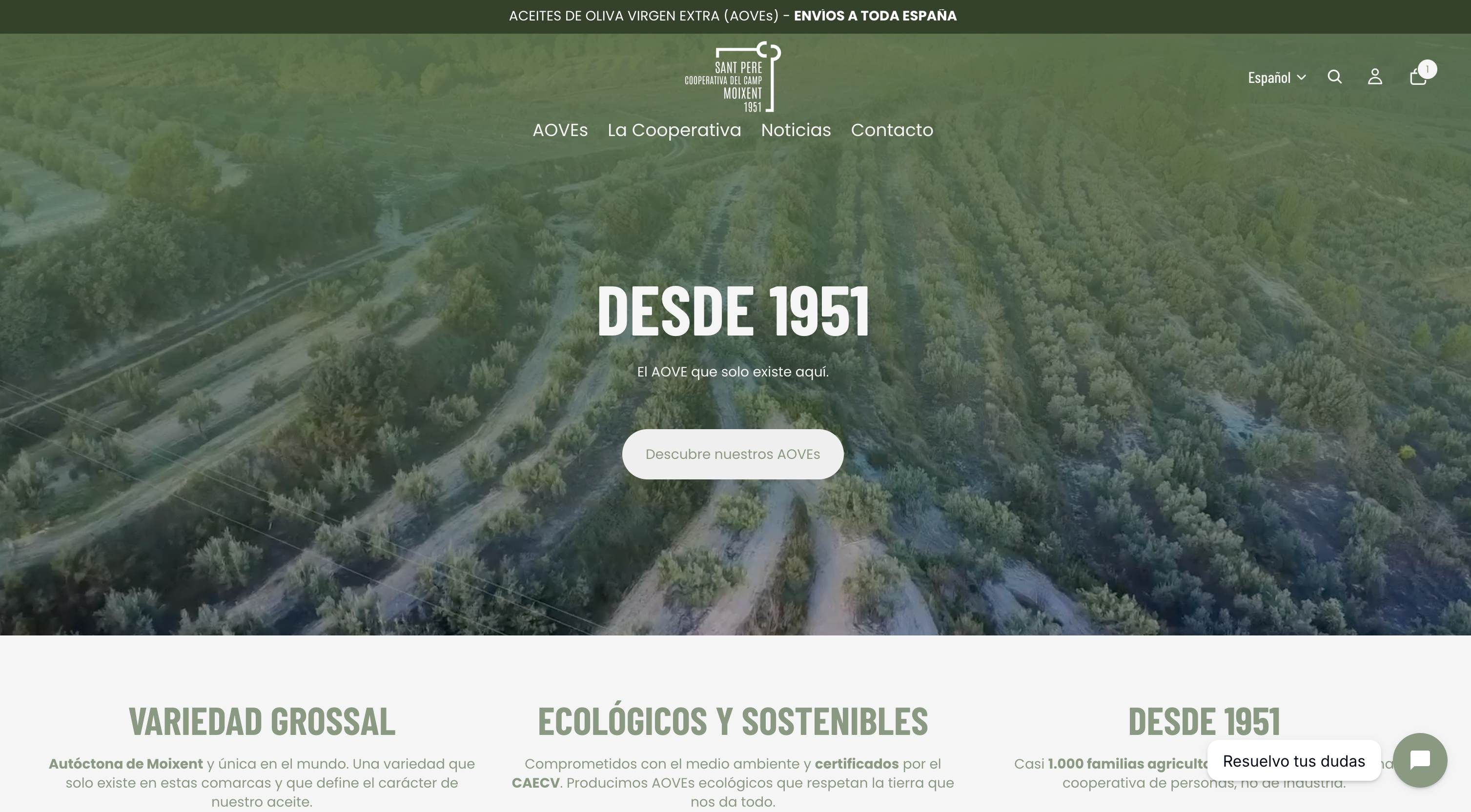 Bienvenidos a nuestra nueva web — Cooperativa Sant Pere de Moixent